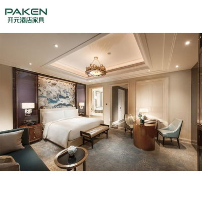 مجموعة غرف نوم فندق فاخرة ثابتة خشبية من Paken