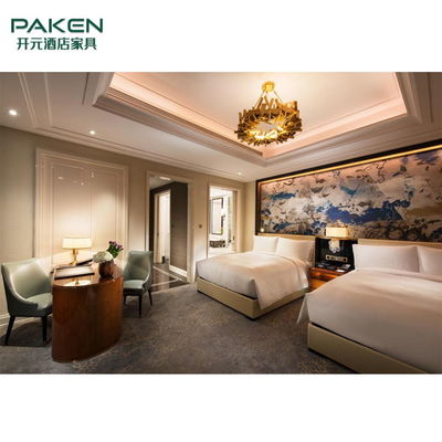مجموعة غرف نوم فندق فاخرة ثابتة خشبية من Paken