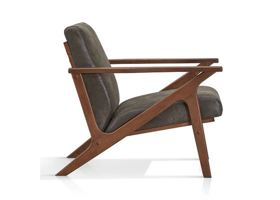 أثاث عتيق كرسي بذراعين مصنوع من المطاط الصلب لمنتصف القرن طراز حديث أريكة واحدة
