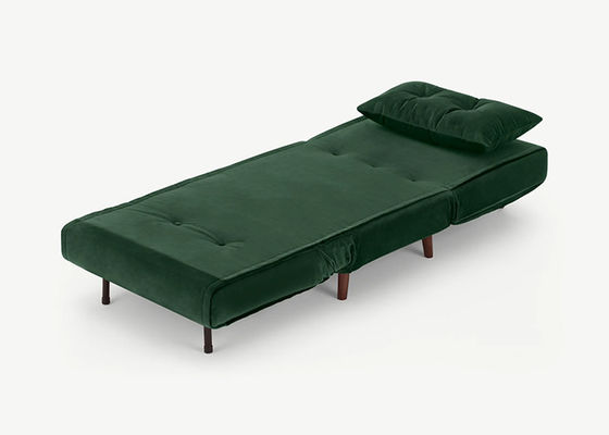 صوفا سرير صغيرة الحجم للفنادق ذات الكثافة العالية من المخمل أريكة مفردة سهلة التركيب من النوع