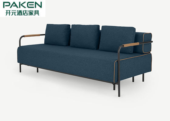 High Density Foam Upholstery Hotel Nestor Sofa Bed Extend Space 3 Seat