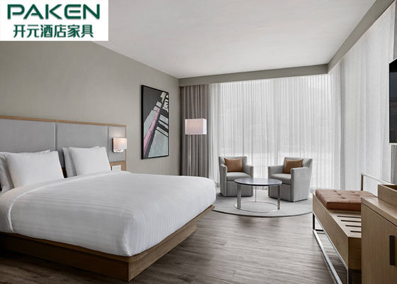 أثاث غرفة نوم فندق خمس نجوم قياسي يضع قشرة Ashtree + Light Hue Leisure Furniture