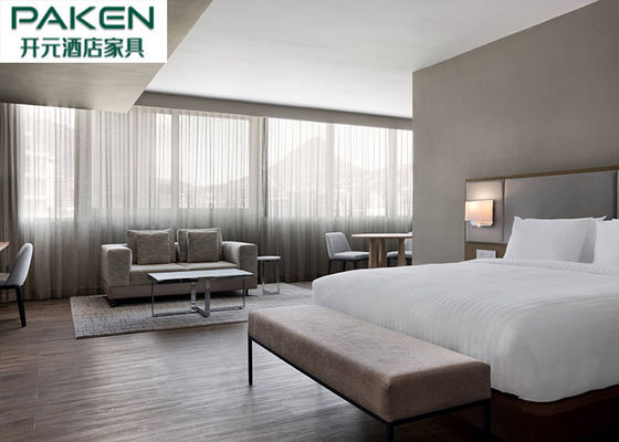 أثاث غرفة نوم فندق خمس نجوم قياسي يضع قشرة Ashtree + Light Hue Leisure Furniture