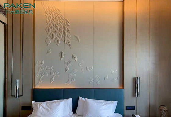 لوحة الحائط الخشبية المصنوعة حسب الطلب لأثاث الفندق الثابت
