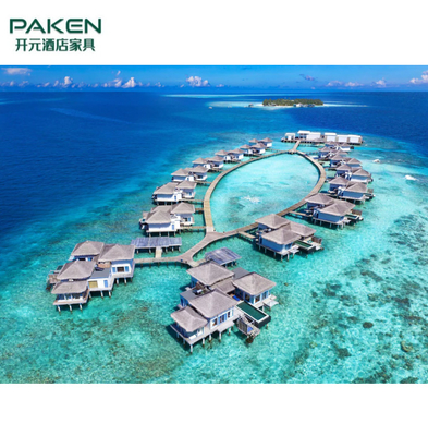 MDF Beach Villa Resorts مجموعات أثاث غرف النوم الفندقية حسب الطلب ISO14001 في جزر المالديف